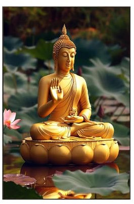 Malen Nach Zahlen Erwachsene Skulptur Malen Nach Zahlen, Paint by Numbers Buddha-Statuen Bastelset Erwachsene Frauen mit Pinseln und Acrylfarben für Deko Schlafzimmer, Geschenke (30x40cm) 3-8