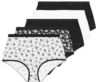 Yours 5 Pack Curve Pink & Floral Print Full Briefs - Women's - Plus Size Curve