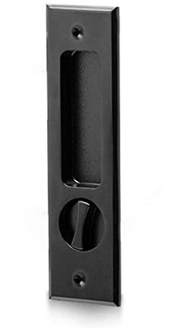 YAOGUI Levier de porte de passage carré très résistant – Poignées de porte coulissante pour couloir, placard, porte de chambre à coucher, balcon, serrure de porte coulissante – Noir