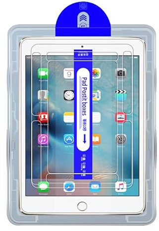 Kepuch Gehärtetes Glas Bildschirmschutz für iPad mini 2019/Mini 5/Mini 5th Generation 7.9, mit Automatischem Ausrichtungswerkzeug