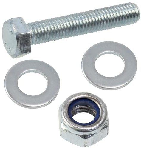 AERZETIX - Juego de 20 tornillos de cabeza hexagonal M8x45 mm + 40 arandelas + 20 tuercas hexagonales autoblocantes M8 | para bricolaje y fijación ligera | en acero