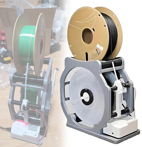 Automatischer 3D-Filament-Spulenwickler, Elektrischer Industrieller Filament-Spulenwickler, Mit Intelligenter Start- Und Stoppfunktion, Ordentliches Aufwickeln Ohne Verheddern, Für 1-kg-Spulen