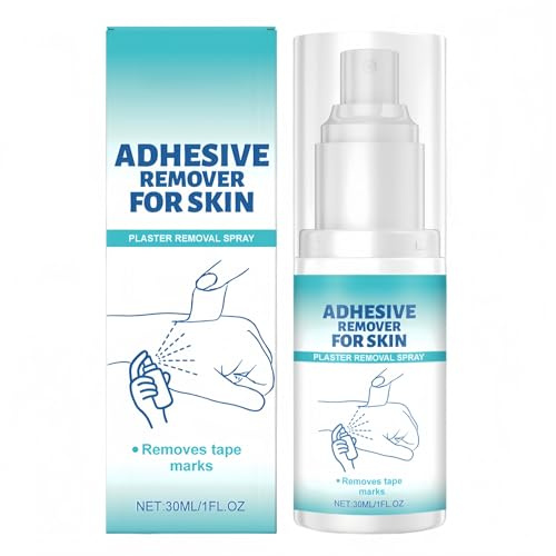 30ml Powerful Adhesive Remover Spray for Skin,Plaster Remover for Skin,Bandages Adhesive Remover Spray,Residual Glue Remover Spray,Gentle No-Scrub Remover,Adhesive Remover for Skin,Glue Remover
