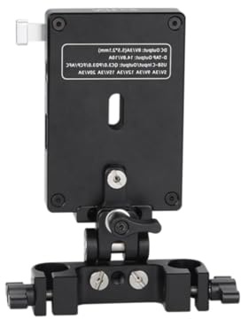 Nitze Adjustable V Mount Battery Plate, 15mm Rod Clamp and Adjustable Arm with USB-C (PD 3.0) Input/Output, DC (8V/3A), D-tap (14.8V/10A) Output