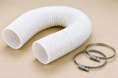 Gaine pour VMC en PVC - Diamètre 100mm - Longueur 3m, livrée avec 2 colliers de serrage