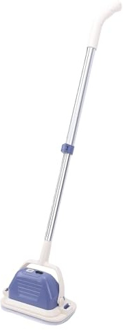 TIKATARER Lavavetri Elettrico con Asta di Prolunga Rimovibile e Angolo Regolabile, Doppio Uso a Umido e a Secco per Pulire in profondità per Specchi di Vetro, Tablet, Piastrelle