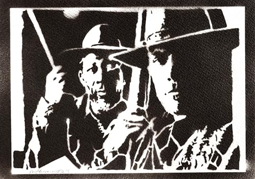 moreno-mata Echtes Handgemachtes Graffiti Erbarmungslos Filme Aesthetic Poster & Kunstdrucke Clint Eastwood Unforgiven Plakat Handmade Deko Wandbild Wanddeko Geschenke für Männer und Frauen