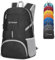 ZOMAKE 35L Leicht Faltbarer Rucksack Packbare Backpacks,Kleiner Rucksäcke Wanderrucksack Wasserdicht für Damen Herren Outdoor Wandern(Schwarz)