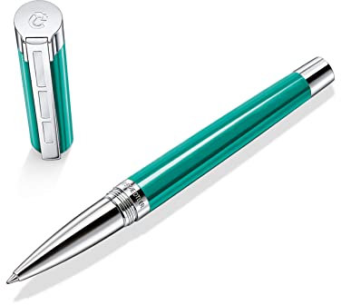 STAEDTLER Initium Resina Tintenroller, türkises Edelharz, M, schwarz, Made in Germany, mit edler Geschenkverpackung, 9PB2135M-9