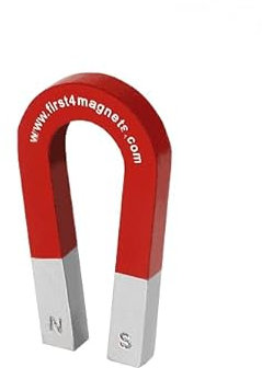 Traditional Alnico Horseshoe Magnet for Science, Education, Experiments, Students, and Teachers - 1kg Pull - 75mm x 39mm x 8mm - Pack of 10