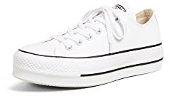 Converse Damen Chuck Taylor All Star Lift CLEAN s Niedrig Sneakers, Weiß (White/Black/White 102), 36.5 EU