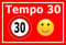 Melis-Folienwerkstatt Schild - Tempo 30-30x20cm | Bohrlöcher | 3mm Hartschaum - S00040-043-D - 20 Varianten