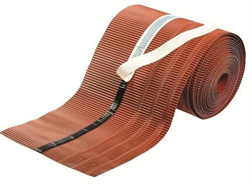 AGROHIT Traufband aus Aluminium, Traufenrolle für Wasserableitung, Traufband mit Butylklebestreifen für Abdichtung & Korrosionsbeständiger Beschichtung, 230 mm Breite, 10 m Länge, Ziegelrot
