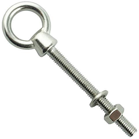 Eisenwaren2000 | Boulons à anneau M12 x 120 mm (2 pièces) – Boulon à œil avec filetage métrique – Boulon à œillet – Acier inoxydable A4 V4A