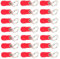 Mintice 100 X Red 1/4 inch Copper Ring Butt Insulated Terminal Connectors 16-22 Gauge AWG Crimp Wire Electrical Cable Crimp M6