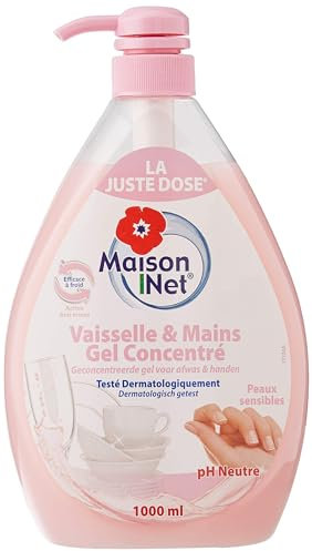 Maison Net Gel Concentré Vaisselle/Mains pour Peau Sensible 1000 ml