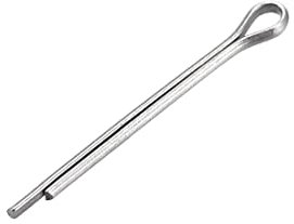 sourcing map 30Stk.Geteilter Splint -1mm x 12mm 304 Edelstahl 2 Zinken Schlüssel Silber
