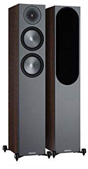 Monitor Audio Bronze 200 6G | Farbe: Walnuss | Standlautsprecher | Paar | Stereo & Heimkino | 2,5-Wege | 8 Ohm | 120 Watt | Magnetische Abdeckung | Bassreflex | Passiv