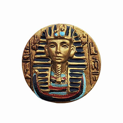 Egypt Pharao 3D-Mini-Kühlschrankmagnet, rund, Kunstharz, Reise-Souvenir, handgefertigt, Dekoration für Zuhause und Küche, ägyptischer Kühlschrankmagnet, Sammlung, Geschenk