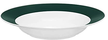 AMBITION Suppenteller Aura Green 23 cm Hartglasgeschirr Teller Essteller Tiefteller Tellerset Schuessel Suppenschale Tellergeschirr modern
