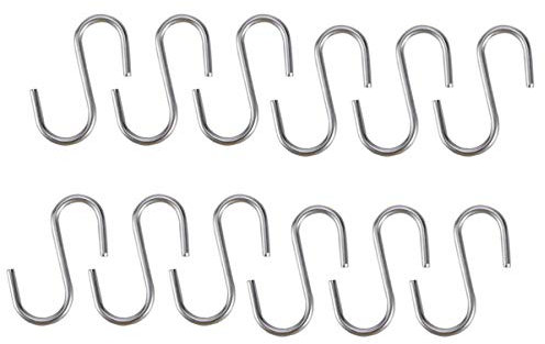 ifundom 100 Pack S Förmigen Haken Edelstahl Metall Kleiderbügel Hängen Haken für Hängen Mäntel Jeans Handtuch Utensilien Pfannen Töpfe Tasche Pflanzen- Metall Hängen für Küche