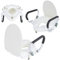 Ejoyous Arm Raised Toilet Seat, Wide Inner Ring Raised Toilet Seat for Disability for Toilet