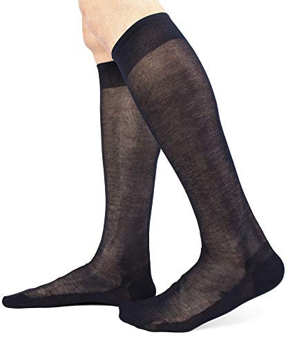 Ciocca Calze Lunghe Lisce Chiffon 100% Cotone Filo di Scozia - 3/6 Paia - Made in Italy [311_085_125_6]