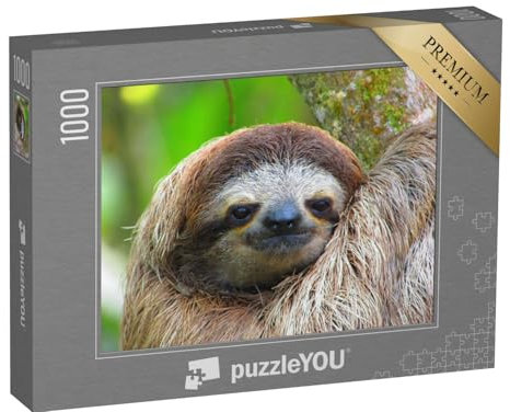 puzzleYOU: Puzzle 1000 Teile „Waches Faultier aus Costa Rica“ – aus der Puzzle-Kollektion Faultiere, Exotische Tiere & Trend-Tiere