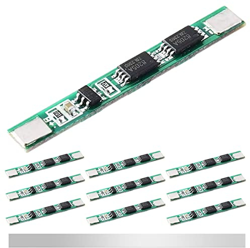 DAOKAI 10 Pcs 1S 3.7V 4A Scheda di Protezione Della Batteria Al Litio BMS Scheda di Protezione PCB MOS 18650 Modulo Caricatore per Batteria Al Litio Li-Ion con Striscia di Nichel