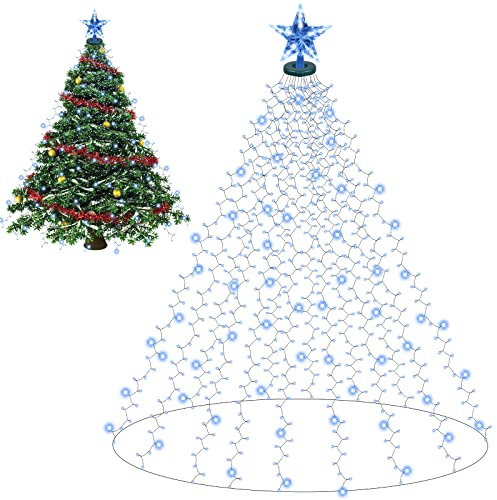 Herefun Luci di Natale, 16 * 2M 400 LEDs Luci Decorazione Natale per Albero, Luci Natale Fata Filo di Rame Luci con 8 Modalità, IP44, Luce Catena Decorare per Albero di Natale, Feste, Giardino