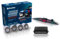 TECH ONE - Sensores Aparcamiento Pick-up Premium Chrome, 4 sensores con Pantalla de Color LED, Kit de Alarma de Audio de Marcha atrás - Sensor de Aparcamiento Cromo para Parachoques metálicos.