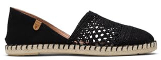 VERBENAS Espadrilles Carmen Crochet-lino/Serraje Negro/Negro - Größe: 39
