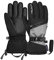 Reusch Demi R-TEX XT extra warme, wasserdichte, Winddichte und atmungsaktive Winterhandschuhe Fingerhandschuhe Schneehandschuhe Skihandschuhe für Damen, schwarz/grau, 6,5