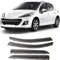 HMLTD 4 Stück ABS Windabweiser für Peugeot 207 2009-2020, Einfache Montage Windabweiser vorne und hinten, Auto Sonnenschutz, Autozubehör