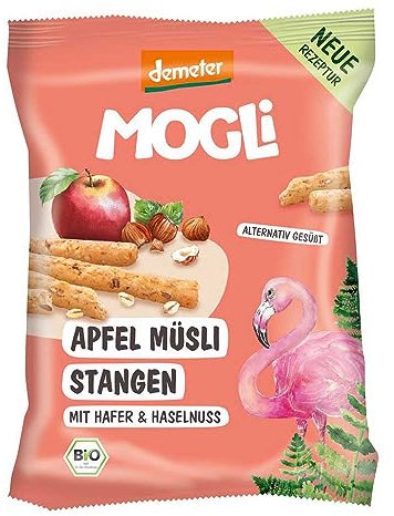 Mogli Knabber Gebäck, Müsli Stangen mit Apfel und Haselnuss, 75g (2)