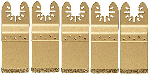 Agwuoetr Lame de Scie DiamantéE Oscillante Universelle 5 PièCes/Ensemble pour la LibéRation Ajustement Lame Multi-Outils Coupe Dics