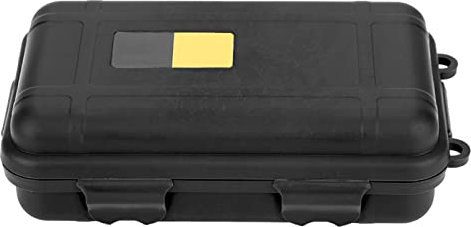 EDC Outdoor Survival Versiegelte Box, Kleine Staubdichte, Druckfeste Box, 13,5 X 8 X 4 cm/5,3 X 3,1 X 1,6 Zoll, wasserdichte, Luftdichte Survival-Koffer-Aufbewahrungs-Tragebox(L-Schwarz)