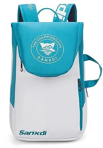 Fiorky Schlägertasche, fasst 3 Schläger, Badminton-Tasche, große Kapazität, Squash-Schlägertasche, wasserdichter Padelschläger-Rucksack for Tennis/Pickleball/Badminton/Squash-Sportarten
