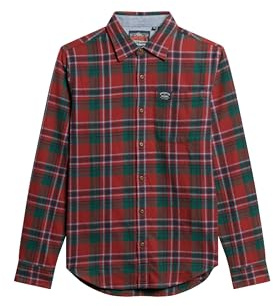 Superdry Herren Langärmliges Baumwoll-Holzfällerhemd