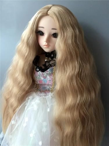XiDonDon Nur Perücken 6-7 7-8 8-9 1/3 1/4 1/6 BJD Perücke lockiges Haar für Dal Pullip BJD SD LUTS DOD Dollfie Puppenzubehör (Nur Perücken) (Brown,Head Circumference 16-17cm)