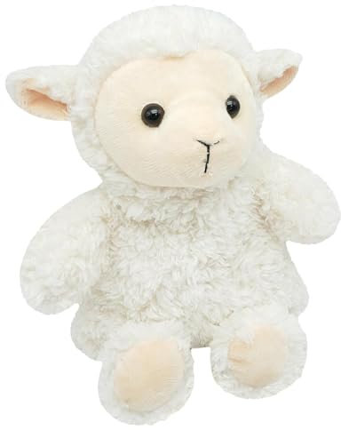Daniel James Warm Hugs Microwaveable Plush Sheep - Heatable Wheat Bag with Lavender Scent - Cute Cuddly Animal Heat Pad for Adults & Children - Sheep