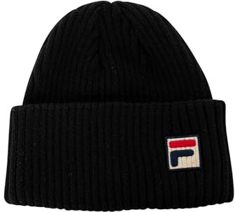 FILA Herren Finns – Klassische, Dicke Wächtermütze, Black, One Size
