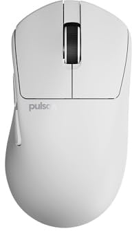 Pulsar Gaming Gears X3 Wireless Gaming Mouse, Mini, White | Ultra Lightweight 1.76 oz (50g), Ergonomic, Inward Side, Back-Moderate Hump, Palm/Relaxed Claw Grip, XS-1, 32K DPI, 8K