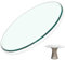 KXWOQ3ED Mesa Redonda de Cristal, 38-100 cm Diametro Mesa de Cristal Templado Transparente, Mesa de Comedor de Cristal, Mesa de Jardin al Aire Libre(400mm(16In))