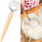 Dough Whisk,Danish Dough Whisk,Sourdough Whisk 13 Inch Long Stainless Steel Dutch Bread Whisk Wooden Handle Sourdough Stir Stick