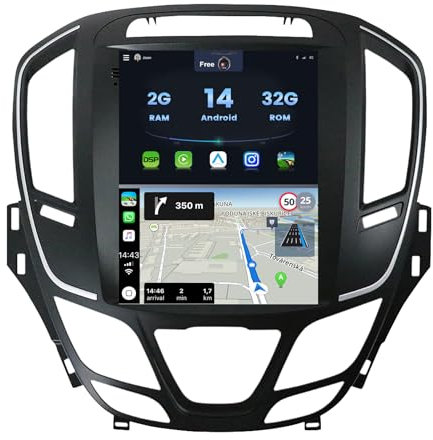 MISONDA 9.7inch IPS Double Din Car Stereo For Buick Regal/Opel Insignia 2014-2018 GPS Sat Nav Android 14 Head unit Carplay WIFI SWC RDS BT FM AM 2G+32G