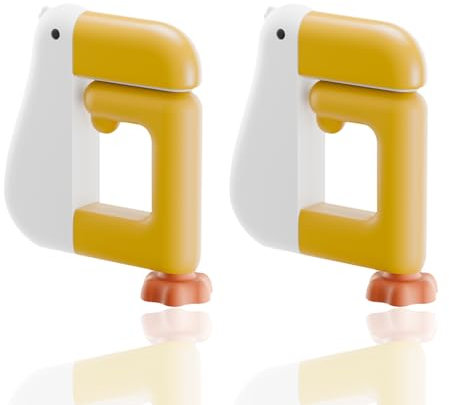 RYHHH 2 Piezas Ganchos para Bolsas, Gancho De Bolso Para Mesa, Ideal para Mochilas y Bolsos. Ideal para Bibliotecas, Salas de Estudio, Oficinas, Restaurantes y OItros Lugares.(Linda forma de Pato)