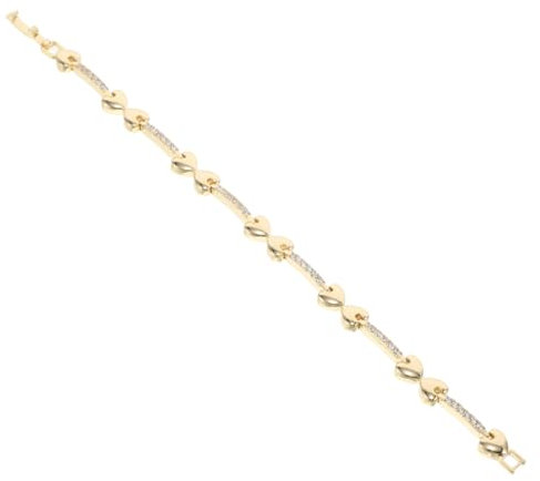 Beaupretty Zirkon-hip-hop-armband Schmuck Herzförmiges Armband Ästhetische Armbänder Herzarmbänder Für Frauen Armband Mit Herzkette Manschettenarmbänder Für Frauen Herzarmband Kupfer Golden
