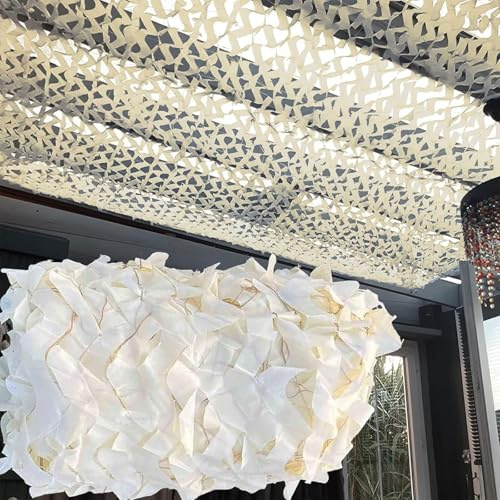 Sonnenschutz Netz Beige Tarnnetz 5x10m Camouflage Netz für Camping Garten Jagd, Doppelschicht Sichtschutz Net, Anpassbare Größe