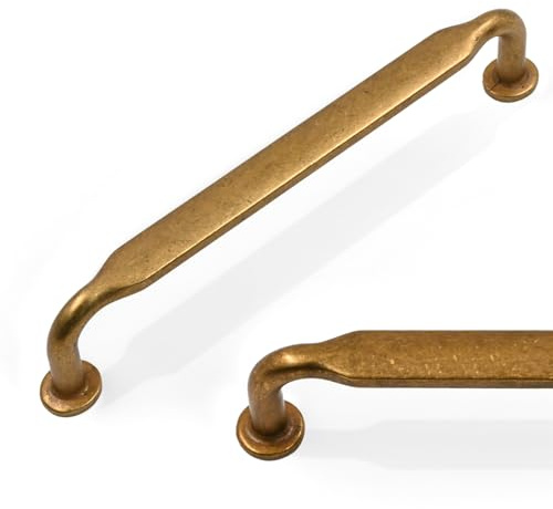 Talentedeco 10 Pack Antique Brass Cabinet Pulls 5 Inch(128mm) Kitchen Cupboard Handles Vintage Retro Cabinet Hardware for Drawer Pulls